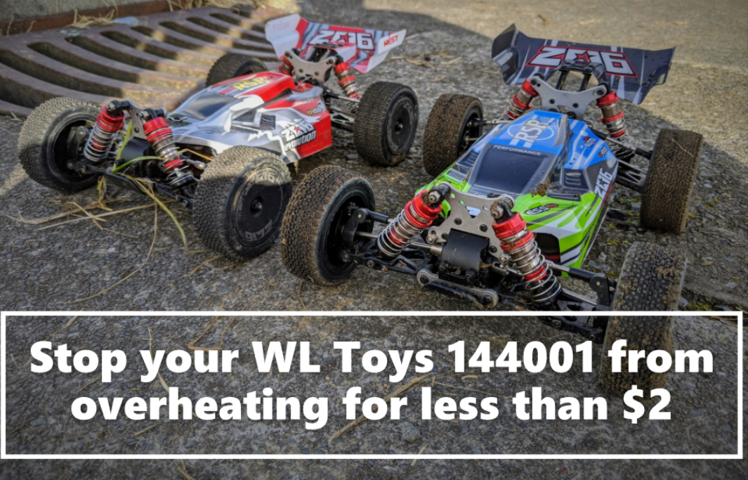 WL TOYS 144001 UPGRADE: THE BEST MOTOR COOLING FOR LESS THAN $2 